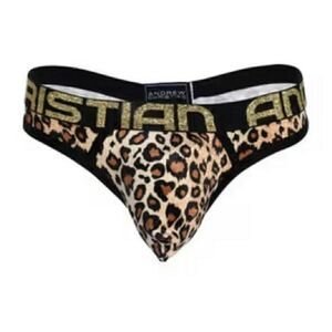 Andrew Christian Leopard Print Thong Almost Naked Medium Joe Snyder PF03 Plush